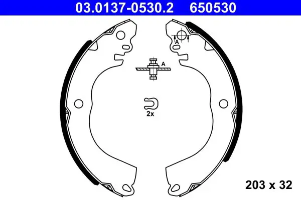 Handler.Part Brake shoe set ATE 03013705302 1