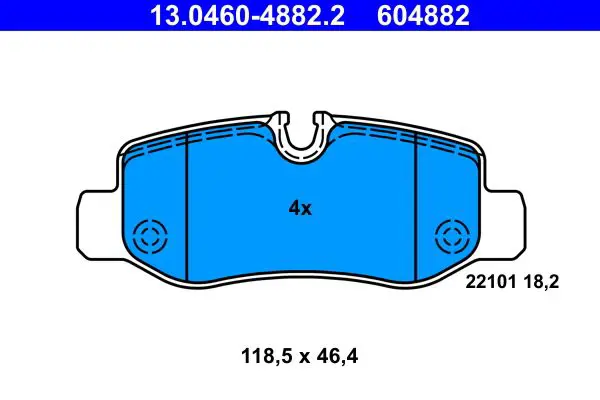 Handler.Part Brake pad set, disc brake ATE 13046048822 1