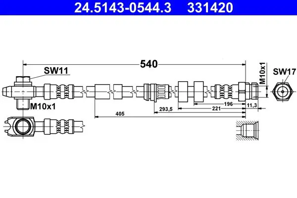 Handler.Part Brake hose ATE 24514305443 1