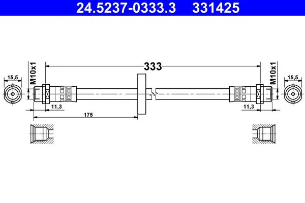 Handler.Part Brake hose ATE 24523703333 1