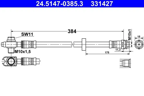 Handler.Part Brake hose ATE 24514703853 1