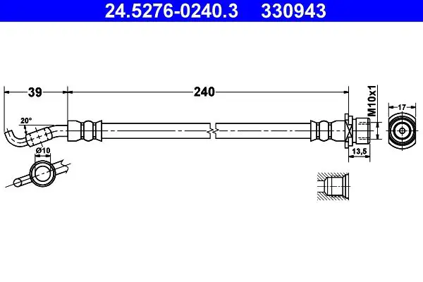 Handler.Part Brake hose ATE 24527602403 1