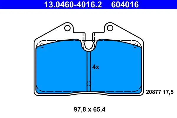 Handler.Part Brake Pad Set, disc brake ATE 13046040162 1