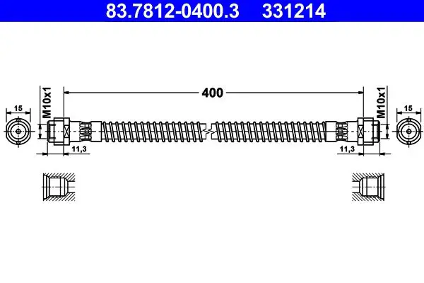 Handler.Part Brake hose ATE 83781204003 1