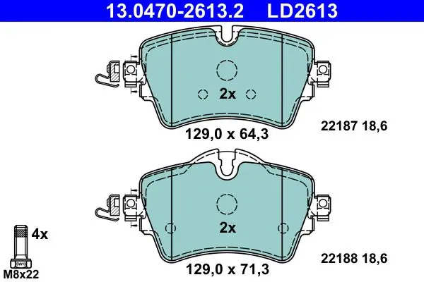 Handler.Part Brake Pad Set, disc brake ATE 13047026132 1