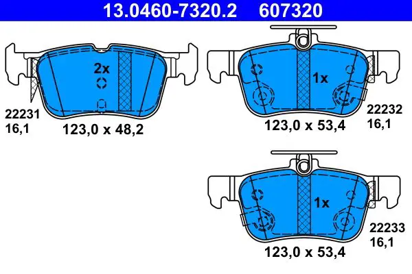 Handler.Part Brake Pad Set, disc brake ATE 13046073202 1