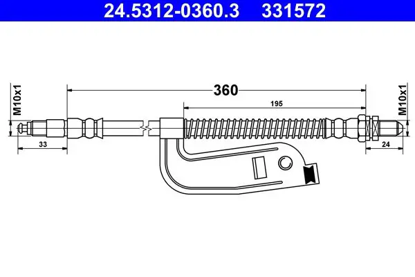 Handler.Part Brake Hose ATE 24531203603 1