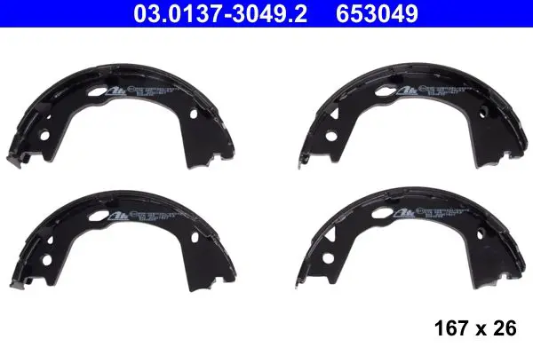 Handler.Part Brake shoe set, parking brake ATE 03013730492 2