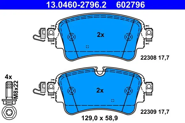 Handler.Part Brake Pad Set, disc brake ATE 13046027962 1