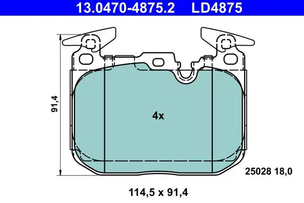 Handler.Part Brake Pad Set, disc brake ATE 13047048752 1