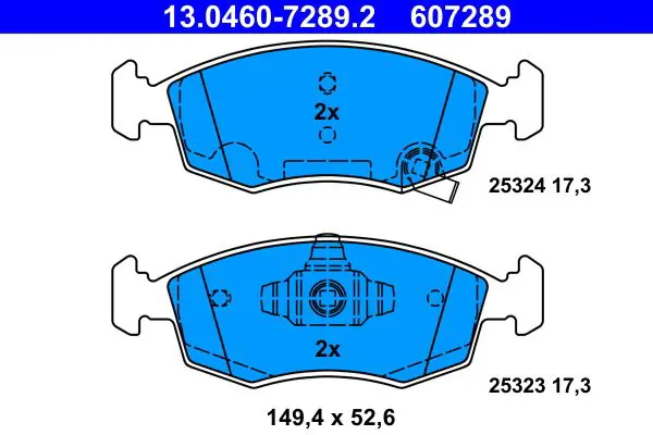 Handler.Part Brake pad set, disc brake ATE 13046072892 1