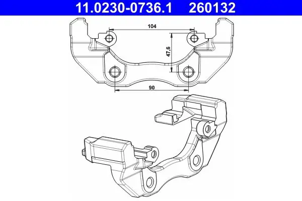 Handler.Part Carrier, brake caliper ATE 11023007361 1