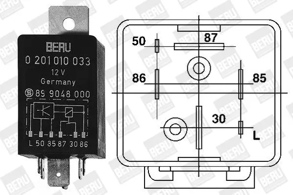 Handler.Part Control unit, glow plug system BERU GR033 3