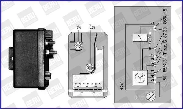 Handler.Part Control unit, glow plug system BERU GR054 4