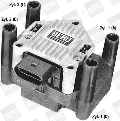 Handler.Part Ignition coil BERU ZSE003 4