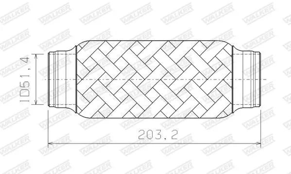 Handler.Part Corrugated pipe, exhaust system WALKER 10410 9