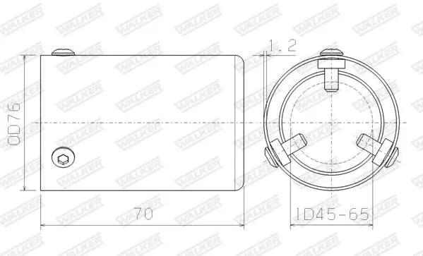 Handler.Part Exhaust tip WALKER 10682 5