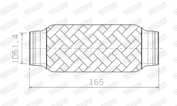 Handler.Part Corrugated pipe, exhaust system WALKER 52133 9