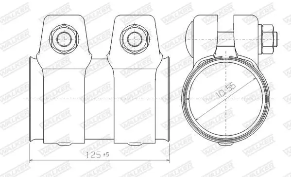 Handler.Part Pipe connector, exhaust system WALKER 80138 9