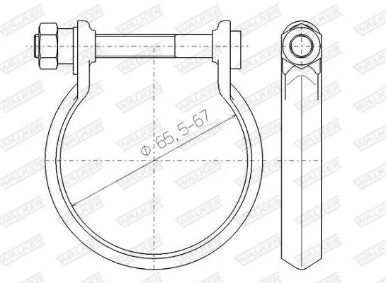 Handler.Part Clamp, exhaust system WALKER 80439 9