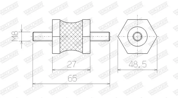 Handler.Part Rubber strip, exhaust system WALKER 81245 5