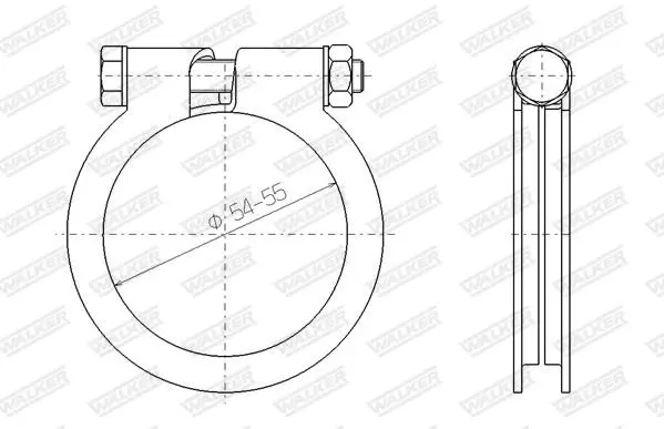 Handler.Part Clamp, exhaust system WALKER 81866 3