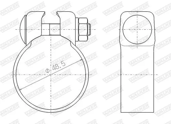 Handler.Part Clamp, exhaust system WALKER 81985 9