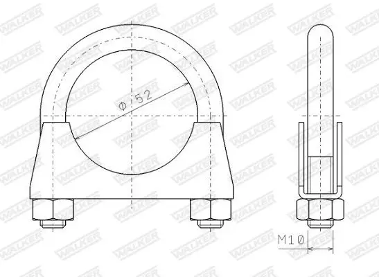 Handler.Part Clamp, exhaust system WALKER 82325 6