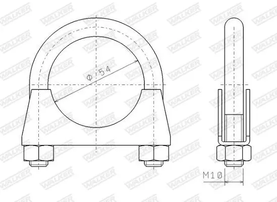 Handler.Part Clamp, exhaust system WALKER 82326 9