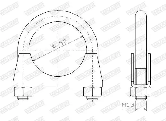 Handler.Part Clamp, exhaust system WALKER 82346 9