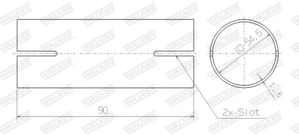 Handler.Part Pipe connector, exhaust system WALKER 82466 1