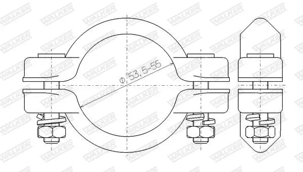 Handler.Part Clamp, exhaust system WALKER 82487 5