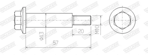 Handler.Part Bolt, exhaust system WALKER 83155 3