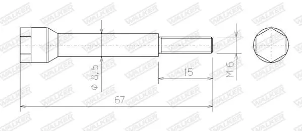 Handler.Part Bolt, exhaust system WALKER 83180 9