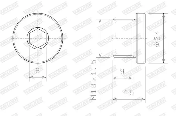 Handler.Part Bolt, exhaust system WALKER 83294 9