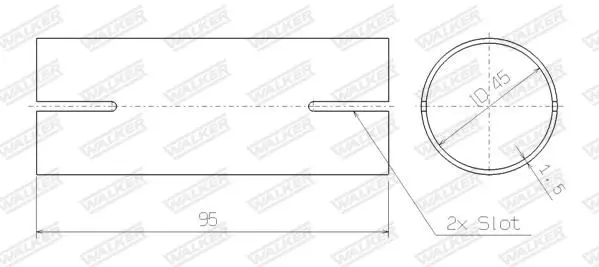 Handler.Part Pipe connector, exhaust system WALKER 86132 9