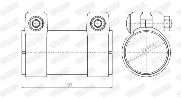 Handler.Part Pipe connector, exhaust system WALKER 86144 9