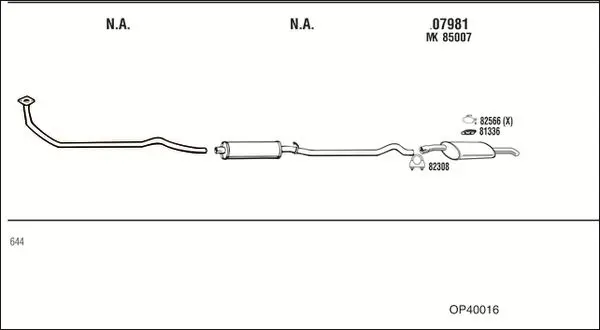 Handler.Part Exhaust system WALKER OP40016 1