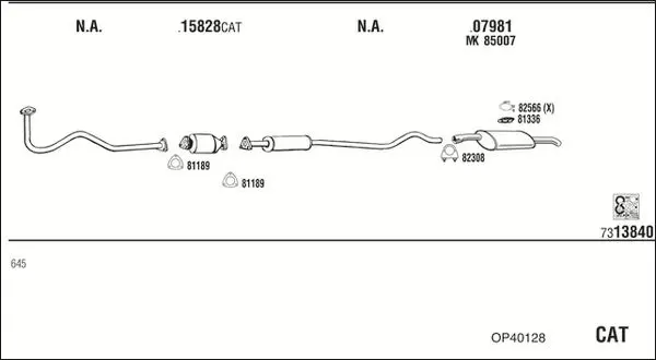 Handler.Part Exhaust system WALKER OP40128 1