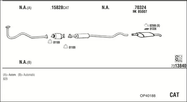 Handler.Part Exhaust system WALKER OP40188 1