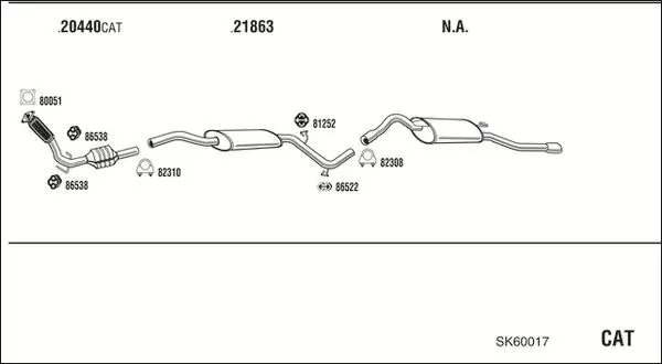 Handler.Part Exhaust system WALKER SK60017 1