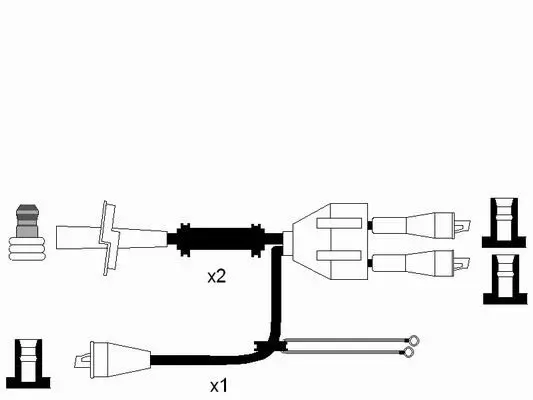 Handler.Part Ignition cable kit NGK 6969 2