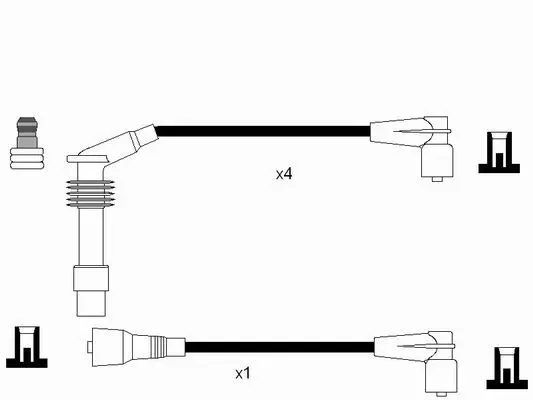 Handler.Part Ignition cable kit NGK 7070 2