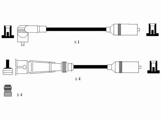 Handler.Part Ignition cable kit NGK 0510 2