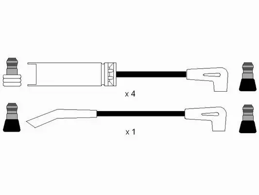 Handler.Part Ignition cable kit NGK 0593 2