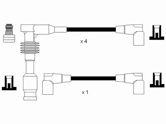 Handler.Part Ignition cable kit NGK 0767 2