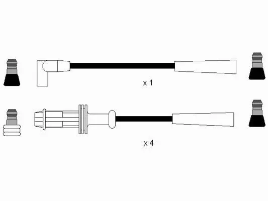 Handler.Part Ignition cable kit NGK 7371 2