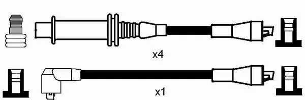 Handler.Part Ignition cable kit NGK 7374 2