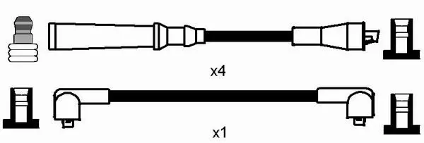 Handler.Part Ignition cable kit NGK 2564 2