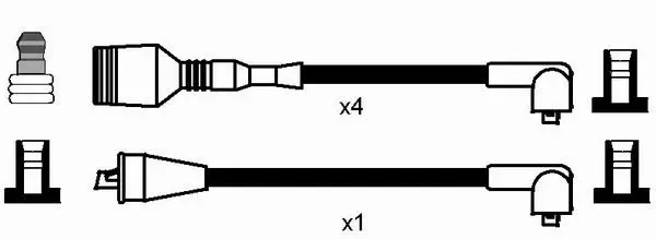 Handler.Part Ignition cable kit NGK 0527 2